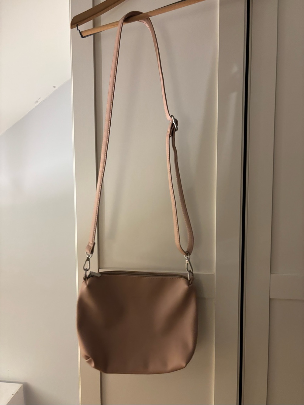 Pixie Mood Neutral Pink Crossbody Bag with Adjustable Strap